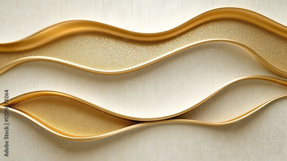 Elegant Gold Wave Pattern Abstract Wall Decor Elegant Gold Wave Pattern Abstract Wall Decor