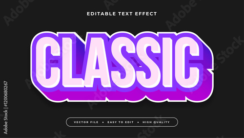 classic editable text effect 3d gradient typography design