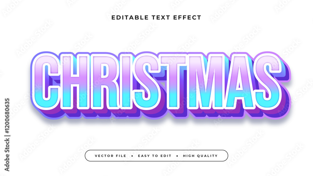 christmas editable text effect with purple white blue bold gradient style christmas editable text effect with purple white blue bold gradient style