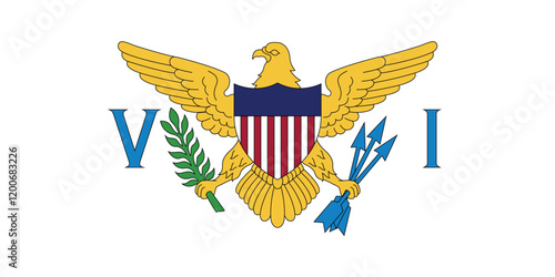 Virgin Islands US National Flag