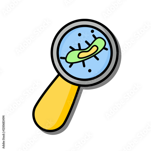 antibacterial property icon, protection against bacteria, stop virus, flat symbol - vector illustration
