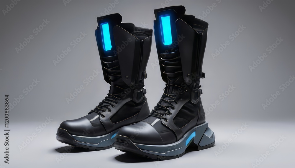 Cyberpunk Platform Shoes with Futuristic Design with LED Lights Cyberpunk Platform Shoes with Futuristic Design with LED Lights