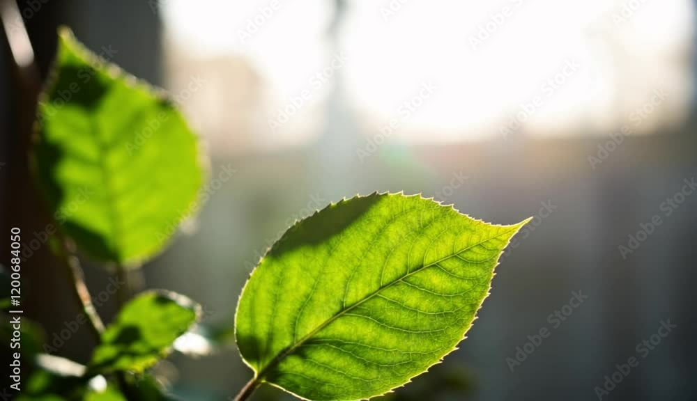 Vibrant Green Leaf Backlit by Sunlight Nature Photography Vibrant Green Leaf Backlit by Sunlight Nature Photography