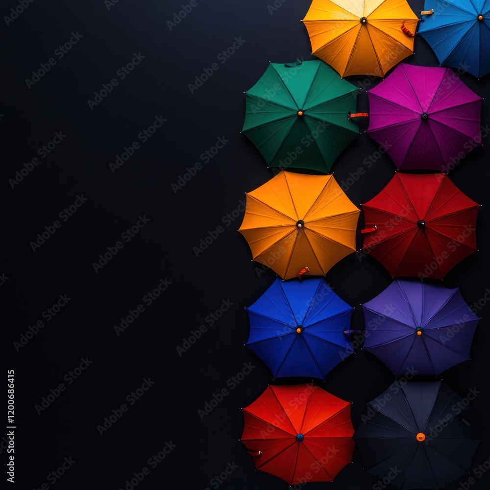 Kaleidoscope of Colors - Vibrant Symmetry with Bright Umbrellas Kaleidoscope of Colors - Vibrant Symmetry with Bright Umbrellas