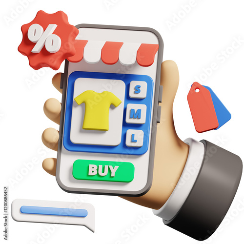 Hand Holding Smartphone Doing Shopping on Ecommerce