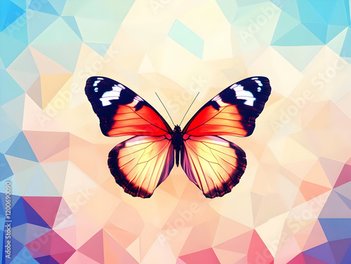 Colorful Butterfly on a Geo...