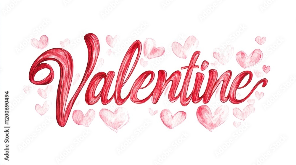 Delicate Red Cursive Font for Valentine’s Day with Heart Background Delicate Red Cursive Font for Valentine’s Day with Heart Background