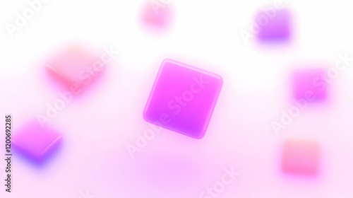 3D Rounded Squares Float on...