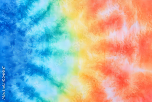 Vibrant Tie-Dye Fabric disp...