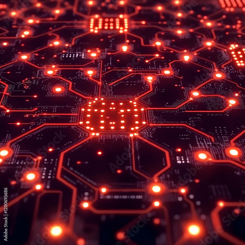 Futuristic Circuit Board wi...
