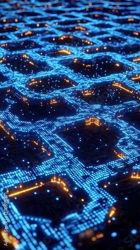 Futuristic Circuit Board Il...