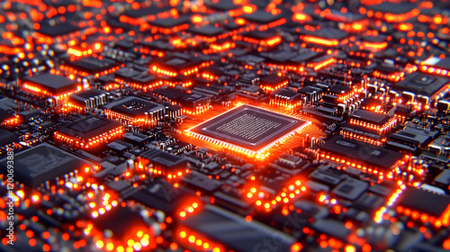 Close-up of Circuit Board w...