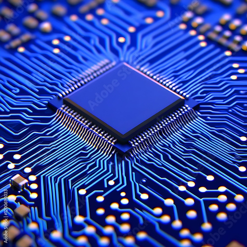 Close-up of Blue Circuit Bo...