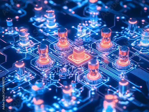 Futuristic Circuit Board Sh...