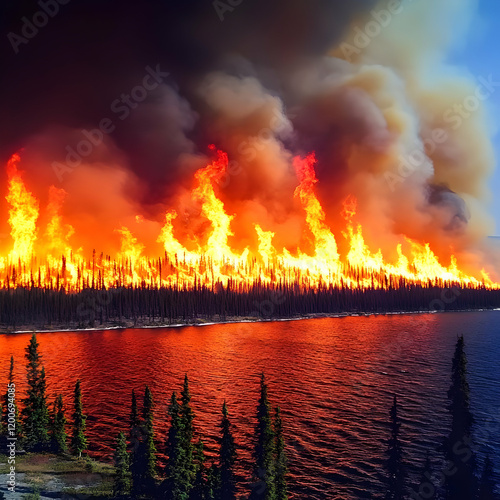 Intense Wildfire Engulfs Fo...