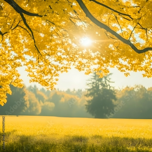 Golden Autumn Leaves Frame ...