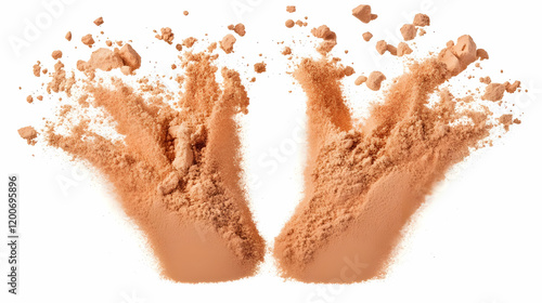 Beige Powder Explodes and S...