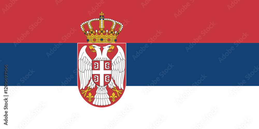 Obraz premium Serbia National Flag