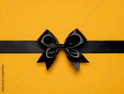 Black Ribbon Bow on a Vibra...