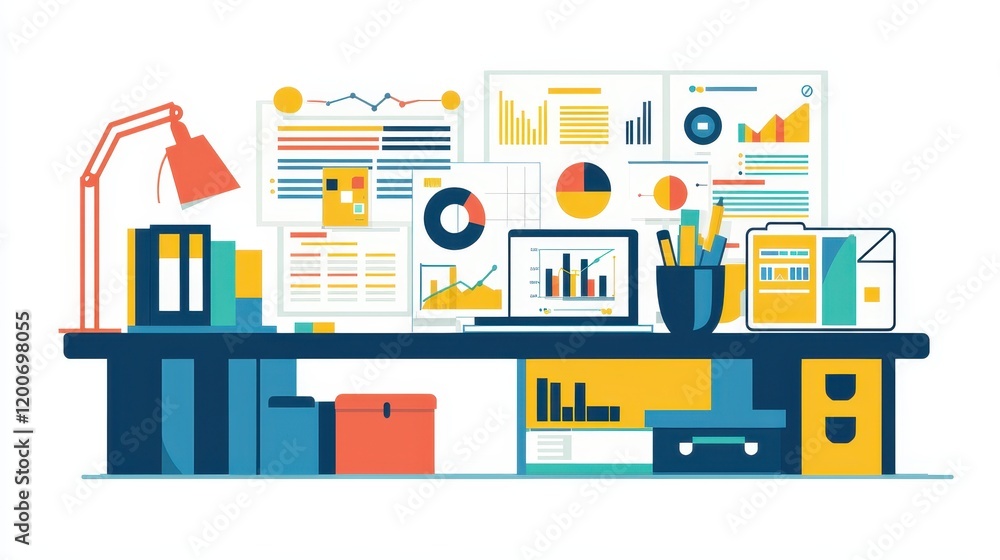 Business Team Analyzing Data in Meeting Business Team Analyzing Data in Meeting