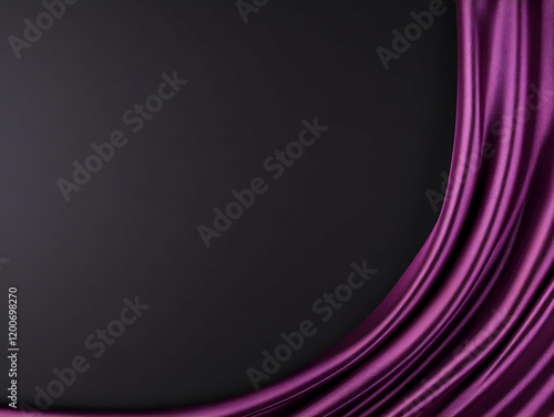 Luxurious Purple Satin Drap...