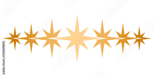 Y2K Aesthetic Sparkling Stars Retro Trendy Minimalistic Abstract Design for Futuristic Digital Graphics, Posters and Illustration Resources