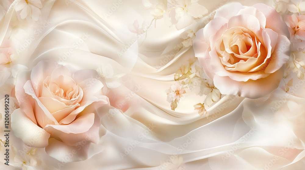 Fototapeta premium Luxury flower wallpaper background