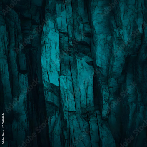 Dark Teal Rock Face Texture...
