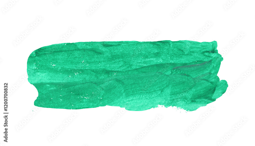Vibrant Green Painterly Brush Stroke with Texture on Transparent Background. Vibrant Green Painterly Brush Stroke with Texture on Transparent Background.