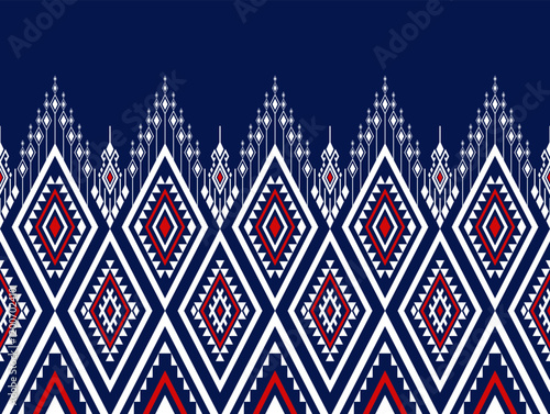 Geometric ethnic oriental seamless pattern traditional Design for background, carpet, wallpaper, clothing, wrapping, Batik, fabric, Vector, illustration, embroidery style, Sadu