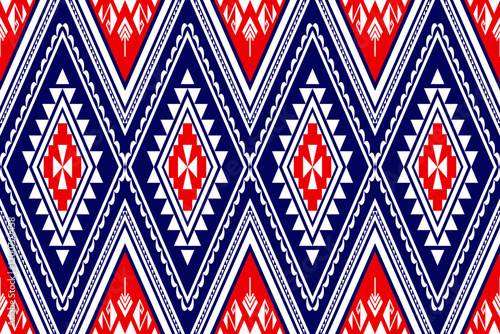 Geometric ethnic oriental seamless pattern traditional Design for background, carpet, wallpaper, clothing, wrapping, Batik, fabric, Vector, illustration, embroidery style, Sadu