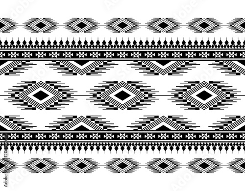 Geometric ethnic oriental seamless pattern traditional Design for background, carpet, wallpaper, clothing, wrapping, Batik, fabric, Vector, illustration, embroidery style, Sadu