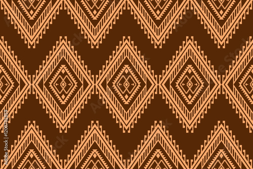Geometric ethnic oriental seamless pattern traditional Design for background, carpet, wallpaper, clothing, wrapping, Batik, fabric, Vector, illustration, embroidery style, Sadu