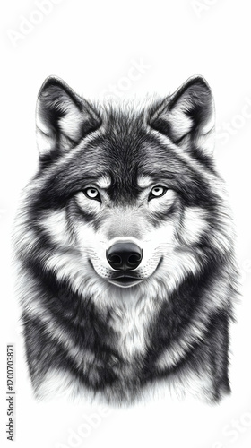Realistic Wolf Portrait Sho...