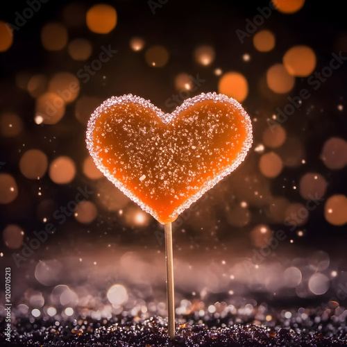 Heart-shaped lollipop stand...