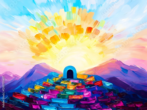 Abstract Sunrise over Color...