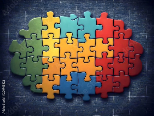 Colorful Jigsaw Puzzle Piec...