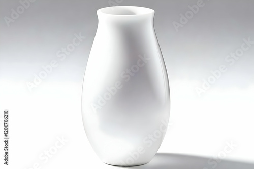 A Sleek White Ceramic Vase ...