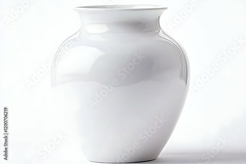 A Sleek White Ceramic Vase ...