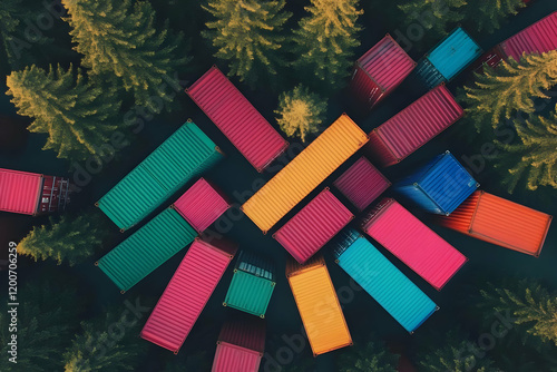 Colorful Shipping Container...