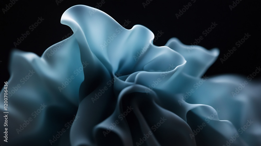 Fototapeta premium Abstract Blue Swirls: A Study in Texture and Light