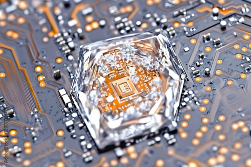 Close-up of Circuit Board w...