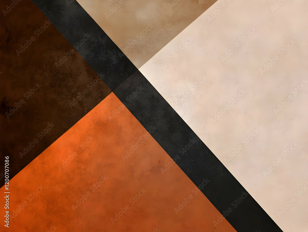 Abstract Background Shows Geometric Shapes with Orange, Brown, Beige and Black Colors Elegantly. Abstract Background Shows Geometric Shapes with Orange, Brown, Beige and Black Colors Elegantly.