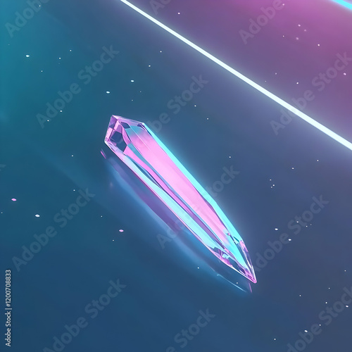 3D Crystal Prism Glows with...