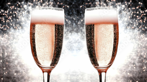 Two Elegant Glasses Filled ...