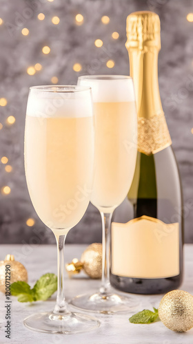 Two Champagne Flutes Filled...