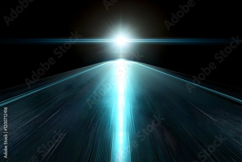 Abstract Turquoise Road Lea...