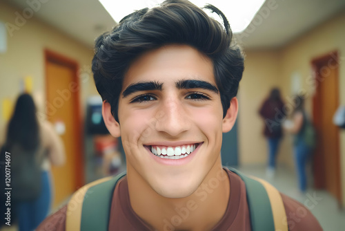 Smiling Student with Backpa...
