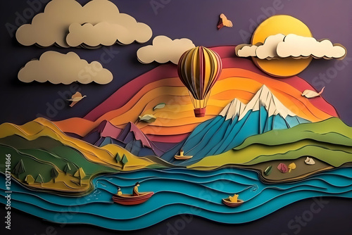 Whimsical Paper Cutout Land...