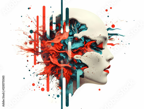 3D Illustration of a Head w...